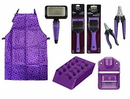 MPP 8 Piece Purple Grooming Tool Kit Professional Basic Pet Groomer&#39;s Gear Bundl - £108.46 GBP