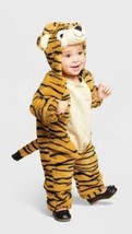 Tiger Brown Plush 1 Piece Brown Hooded Halloween Costume-size 6-12 months - £14.24 GBP