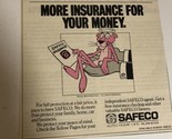 1982 Safeco Pink Panther Vintage Print Ad Advertisement pa15 - £5.44 GBP