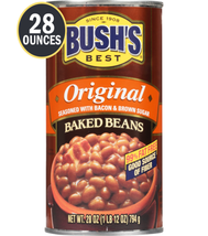 BUSH&#39;S BEST Original Beans Baked - 28 Oz - Canned Fat Free, Fast Shipping - £4.96 GBP