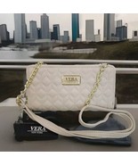 Vera New York Crossbody Clutch Wallet Quilted Beige Ziparound Bag Leanne - $33.66