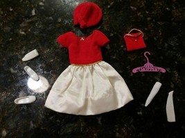 Vtg 1964 SKIPPER Silk Fancy RED #1902 Dress Hat Shoes Purse Socks Glove ... - $51.91