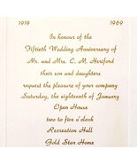 1969 50th Wedding Anniversary Invitation Long Beach Heriford w/ Article ... - $551.77 MXN