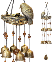 Bird Nest Wind Chimes,Wind Chimes for outside with 12 Wind Bells for Glory Mothe - £21.52 GBP