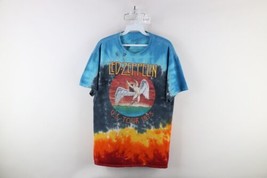 Retro Mens L 1975 US Tour Led Zeppelin Band T-Shirt Rainbow Tie Dye Acid Wash - $34.60