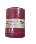 Pier 1 Imports Mandarin Plum Scented Round Pillar Candle  3&quot; x 4&quot; - $27.77