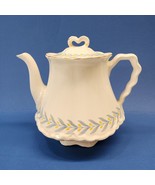 Vintage W S George Radisson Tea Pot And Lid Yellow Tulips W/Blue leaves ... - £28.02 GBP