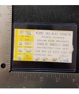 CHARLIE DANIELS BAND - VINTAGE APR 29 1979 MIAMI, FLORIDA CONCERT TICKET... - $272.85 MXN