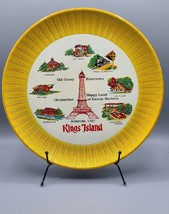 VTG King&#39;s Island 13&quot; Serving Tray, Yellow Basket Weave, Cincinnati OH - Japan - £11.06 GBP
