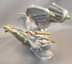 RARE VINTAGE 1980&#39;s Gold Dragon Pewter Figurine RAL PARTHA Rawcliffe TSR... - $99.99