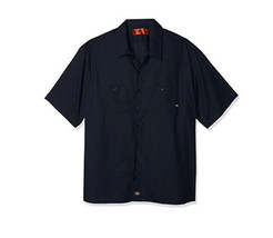 Dickies Men&#39;s  Industrial Short-Sleeve Work Shirt-LS535 Navy Medium - £22.36 GBP