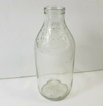 Vintage Central Longslow Dairy Embossed Round Pint Milk Bottle From England Uk - £33.62 GBP