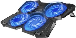 Ultra Quiet Laptop Cooler with 4 Strong Fans for 12-17 Inch Notebook(4FANS) - £15.50 GBP