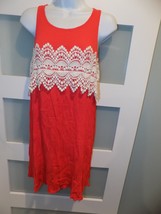 Xhilaration Coral Sleeveless Dress with Crochet Lace Front Size S Women&#39;... - $27.45 CAD