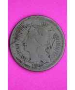 1865 Three 3 Cent Nickel Guaranteed Authentic &amp; Genuine Fast Free Shippi... - $27.34 CAD