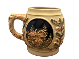 Mug Gerz Gerzit Beer Stein Made in Germany Original Cabin Deer Vtg 3.25 In - $17.63