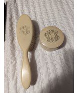 Vintage Parisian  Ivory Vanity Set~ Hairbrush &amp; Container - €6,82 EUR