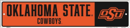 Oklahoma State Cowboys Licensed Embossed 18&quot; x 4&quot; Sign NEW! - £9.38 GBP