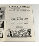 1942 Playbill The Martin Beck Theatre Watch On The Rine Lucile Watson Pa... - £37.26 GBP