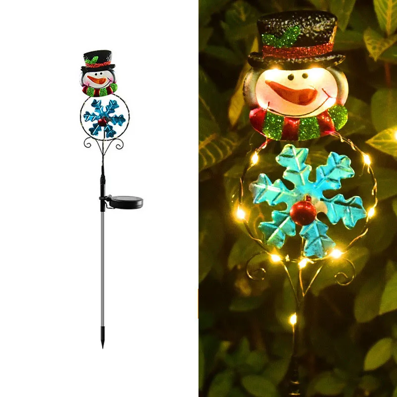 Christmas Solar LED Garden Light Yard Lawn Snowman Elk Penguin Night Lam... - £109.20 GBP