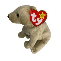 Almond the Bear Retired TY Beanie Baby 1999 PE Pellets Excellent Cond Tan - £5.34 GBP