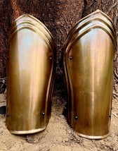 Medieval Arm Armor Guard Bracers Steel Knight Pair LARP Costume Larp War... - £56.57 GBP