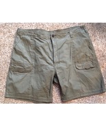 Mens Army Green 6 Pocket Cargo Shorts Size 42 - £7.72 GBP