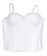 MSRP $129 Valmont White Microfiber Bustier White Size 44B NWOT - $61.60 CAD