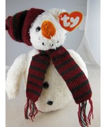Snowman Ty Beanie Babies Christmas 8&quot; Snow Man Mint With Tag 2000 - $9.73 CAD