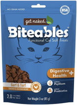 Get Naked Digestive Health Biteables Soft Cat Treats Surf and Turf Flavor 18 oz  - £35.32 GBP