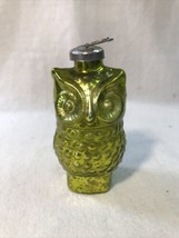 Owl Mercury Glass Ornament Kugel Style Yellow Hanging Christmas Tree Dec... - $15.20