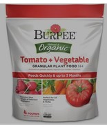 Burpee Natural &amp; Organic Tomato + Vegetable Granular.Plant Food 4lbs  - £14.41 GBP