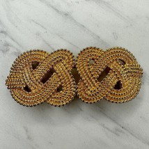 Premier Designs Studded Knot Gold Tone 2 Piece Interlocking Belt Buckle - £15.81 GBP