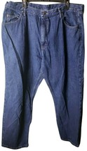 Wrangler Mens Jeans Size 42x30 Relaxed Fit Heavy Denim Work Blue Comfort Premium - £23.25 GBP