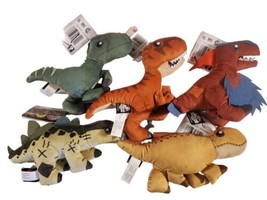 Lot of 5 Jurassic World Dominion Stitchlings 8&quot; Plush Dinosaurs w/ Roar Sounds - £26.45 GBP