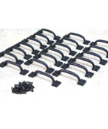 50 CAST IRON HANDLES DRAWER PULLS  4&quot; MATTE BLACK HOME DECOR KITCHEN WIN... - $1,450.61 MXN