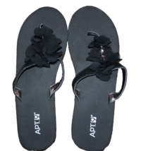 Womens XL 11 black Rhinestone Apt. 9 Platform Flip Flop Sandals Shoes NWOB - $9.00
