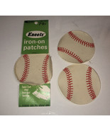 Curless Vintage Iron-On “Baseball” Patches Set Of 4 - £6.06 GBP