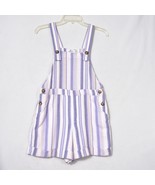 Hollister Women&#39;s Over All Romper Size XS Blue Beige Stripe See Photos - $25.89 CAD
