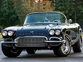 1961 chevy Corvette black  24 x 36 INCH POSTER, sports car - £16.16 GBP