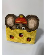 Handmade Plastic Canvas Mouse Coasters &amp; Cheese Holder Set - $8.71