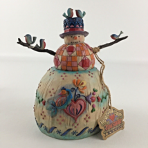 Jim Shore &quot;Winter&#39;s Song&quot; Snowman Birds 112250 Statue Figurine Vintage 2003 New - £76.35 GBP