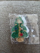 Christmas tree holiday Seed Bead Earrings  new in package. - £6.25 GBP