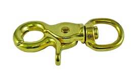 rOund SWIVEL Eye spring TRIGGER bolt SNAP BRASS 3/4&quot; x 2 1/2&quot; BLUEHAWK 0... - $18.43