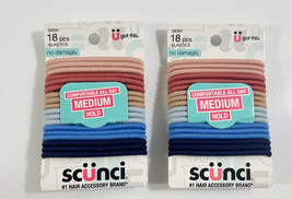 2x Scunci Elastics No Damage Color Match Medium 18 pcs Each - £10.06 GBP