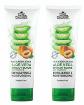 2 Luxe Organix Aloe Vera Apricot Scrub with Vitamin C Face &amp; Body Scrub ... - $17.82