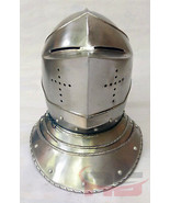Medieval Closed Armet Helmet 15-16th Century For Reenactment Helmet Replica - $2,773.40 MXN