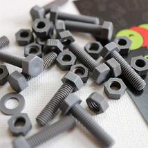50 x Hexagon Head Screws Grey PVC Plastic nuts and bolts, oxidation resi... - £20.92 GBP