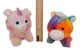 2 PC Lot - Unicorn 4&quot;-5&quot; Tall Plush Toys - Stuffed Animal Figure - £4.69 GBP