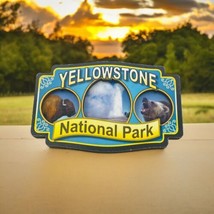 Yellowstone National Park Buffalo Bear Geyser Souvenir Cutaway Fridge Ma... - €12,07 EUR